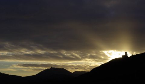 coucher de soleil sur l'Ortembourg